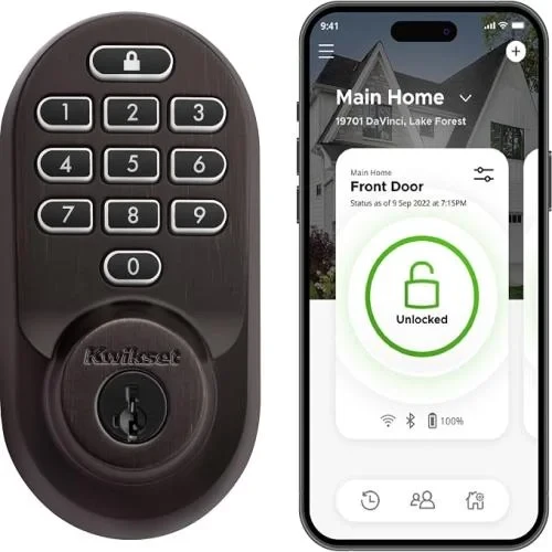 Kwikset Halo Wi-Fi Smart Lock, Keypad Keyless Entry Door Deadbolt