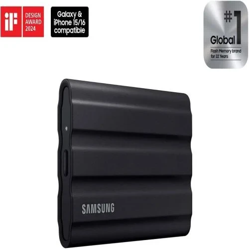 Samsung T7 Shield Portable SSD 1TB, USB 3.2 Gen 2, Up to 1,050 MB/s