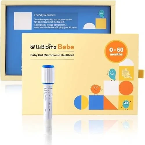 Baby Gut Microbiome Test Kit, at-Home Collection Kit, Health Indicators for Growth & Development & Allergy, Personalized Report & Probiotics Recommendations, from 0 to 60 Months